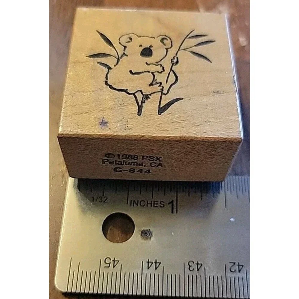 Rubber Stamp - Koala - C-844 - Wood - 1988